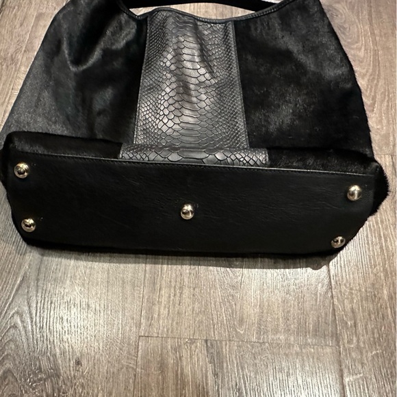 Gianni Chiarini Bag Purse Shoulder Strap Genuine Leather Calf Cow Italy Black - Picture 2 of 12